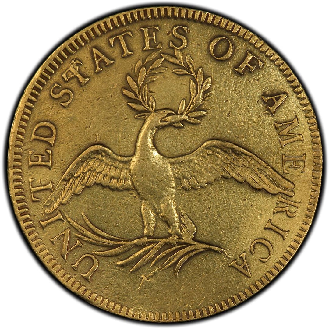1795 $10 9 Leaves Draped Bust, PCGS Genuine Repaired XF Details - Image 3