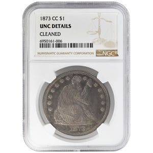 1873-CC $1 Seated Liberty Seated Dollar, NGC UNC Details