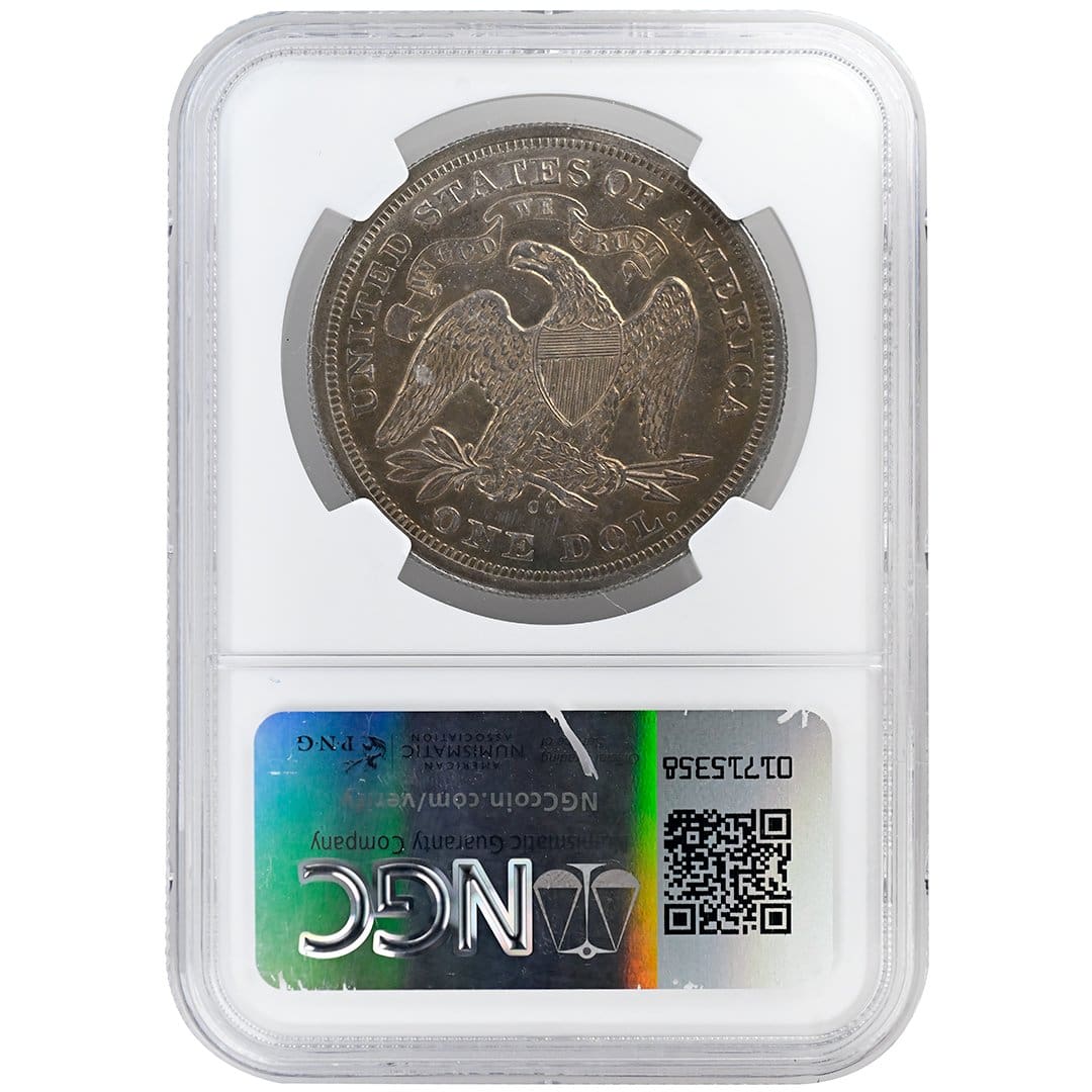 1873-CC $1 Seated Liberty Seated Dollar, NGC UNC Details - Image 3