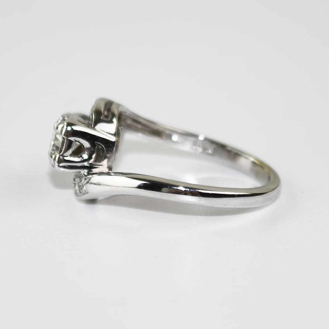 13K White Gold Vintage Diamond Ring 0.70ct - Image 5