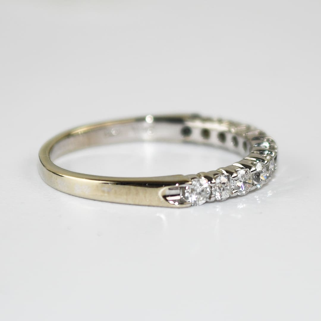 14K White Gold Diamond Band Ring 0.35ct - Image 3