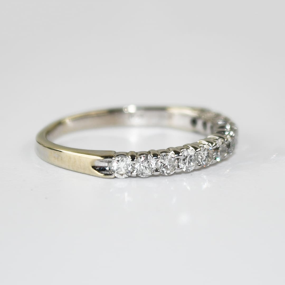 14K White Gold Diamond Band Ring 0.35ct - Image 2