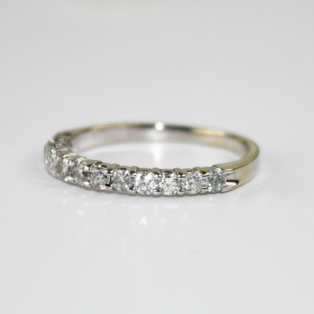 14K White Gold Diamond Band Ring 0.35ct - Image 6