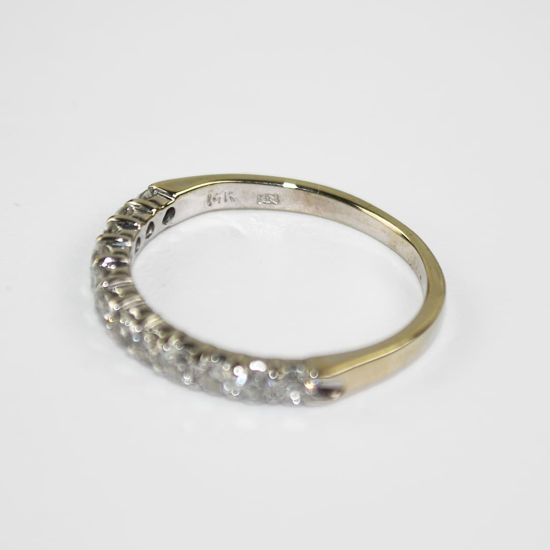 14K White Gold Diamond Band Ring 0.35ct - Image 7