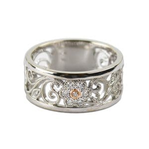 Floral Diamond Band