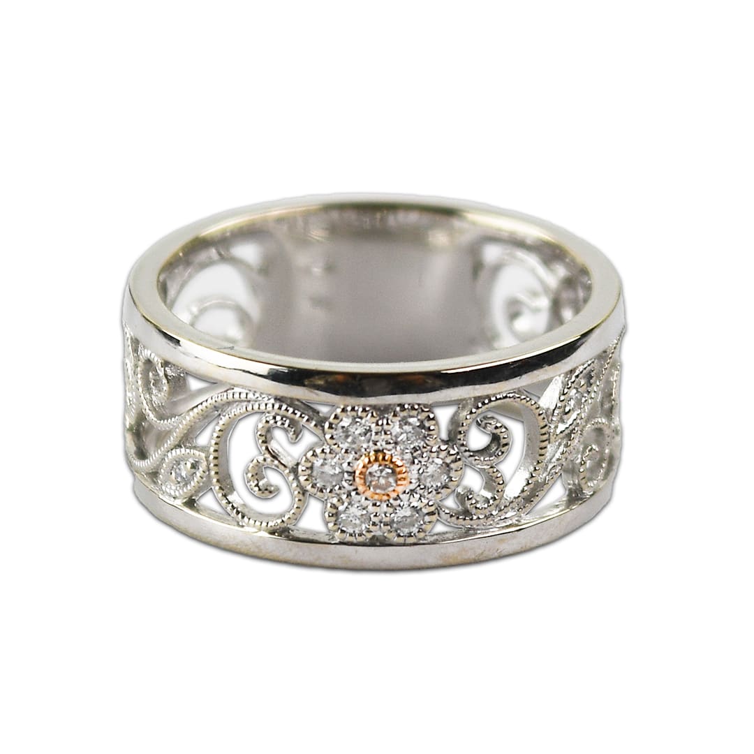 Floral Diamond Band