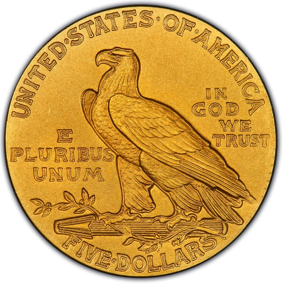 1908 $5 Indian Rare Coin PCGS PR66