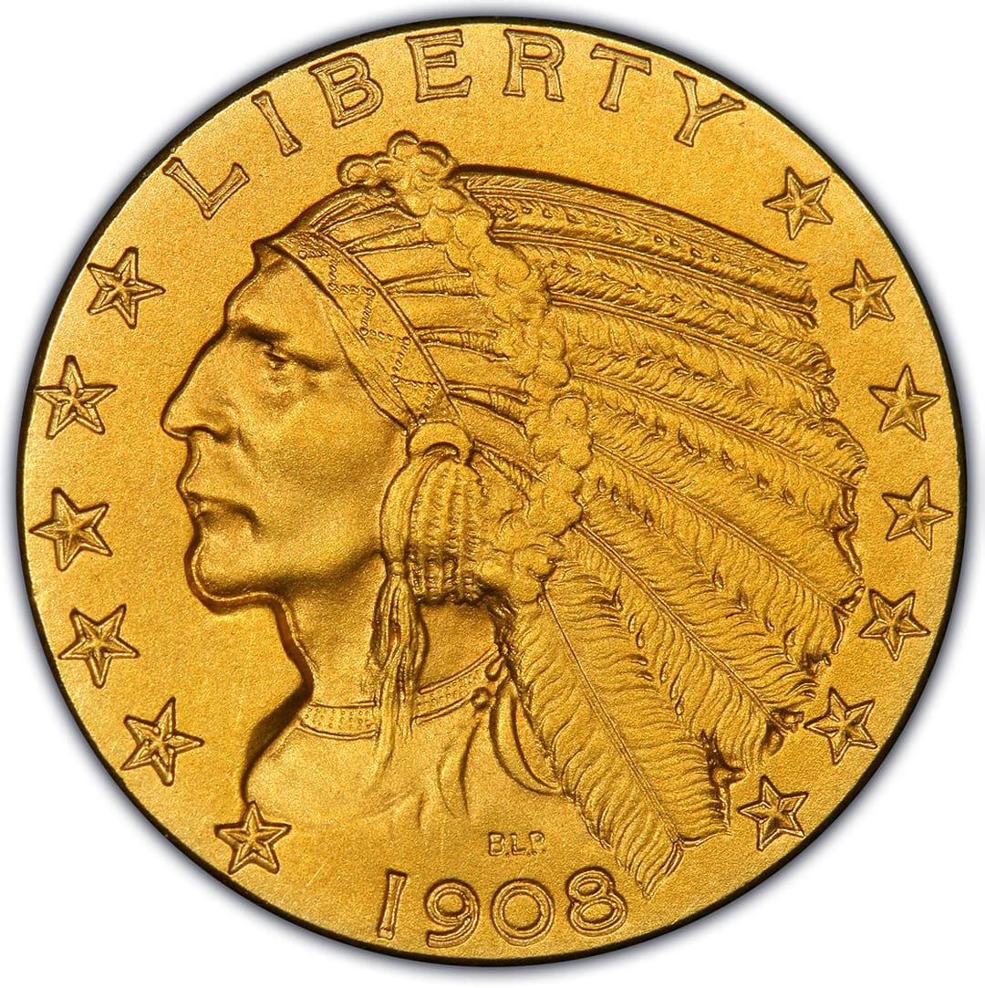1908 $5 Indian Rare Coin PCGS PR66