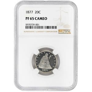 1877 20C Twenty Cent Rare Coin NGC PF65CAM 