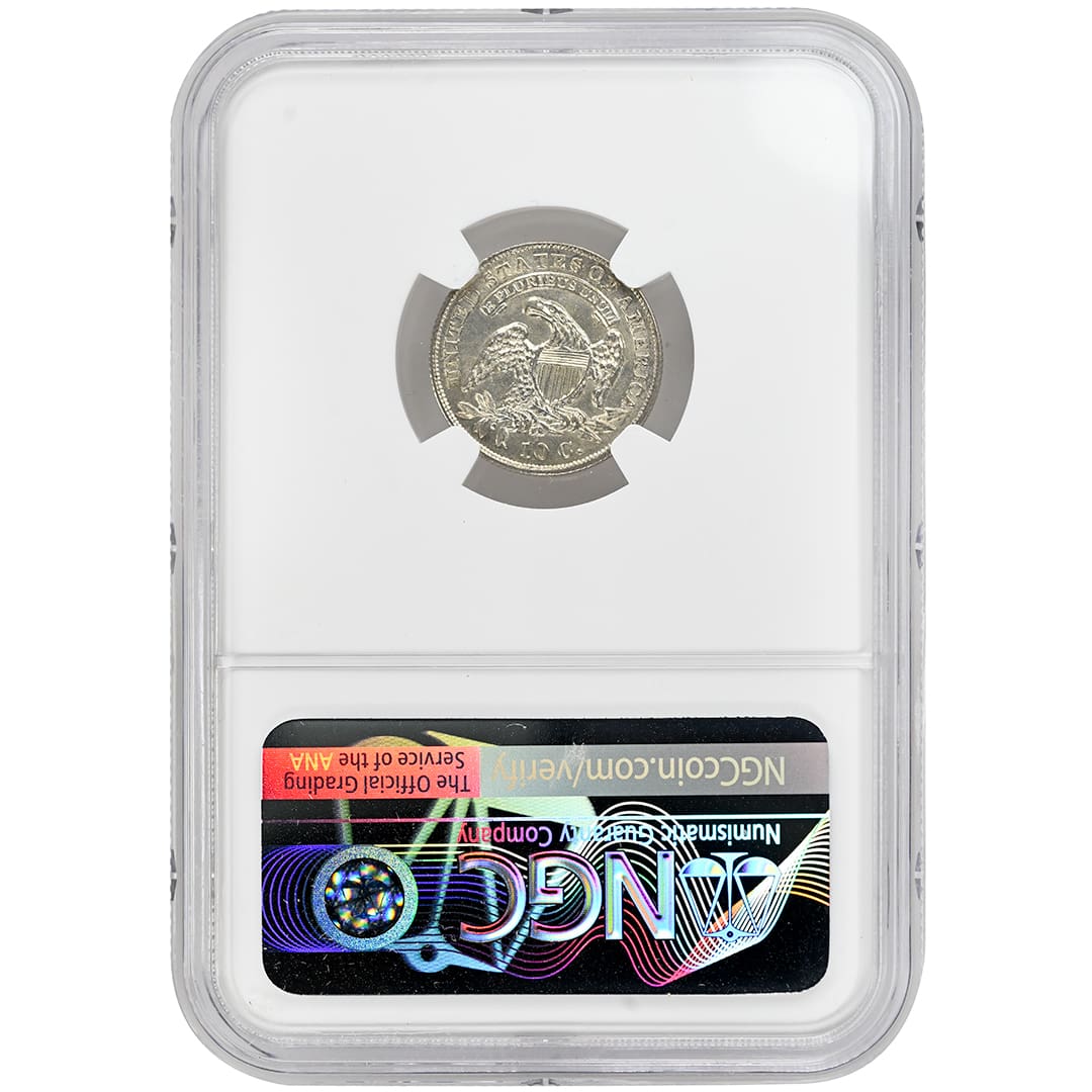 1834 10C Capped Bust Dime NGC MS65 Small 4 - Tangible Investments