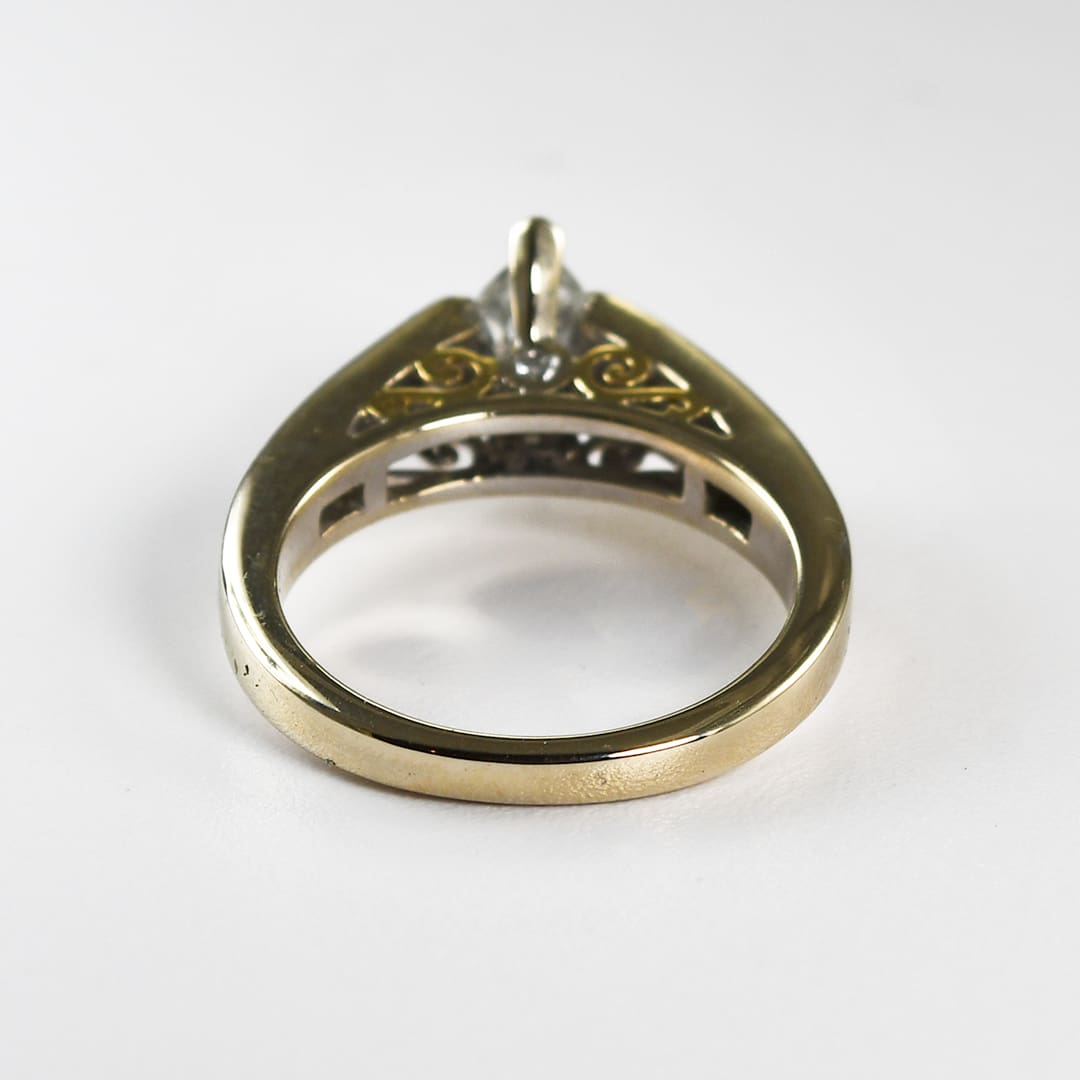 14K White Gold Marquise Diamond Engagement Ring 1.25ct - Image 4
