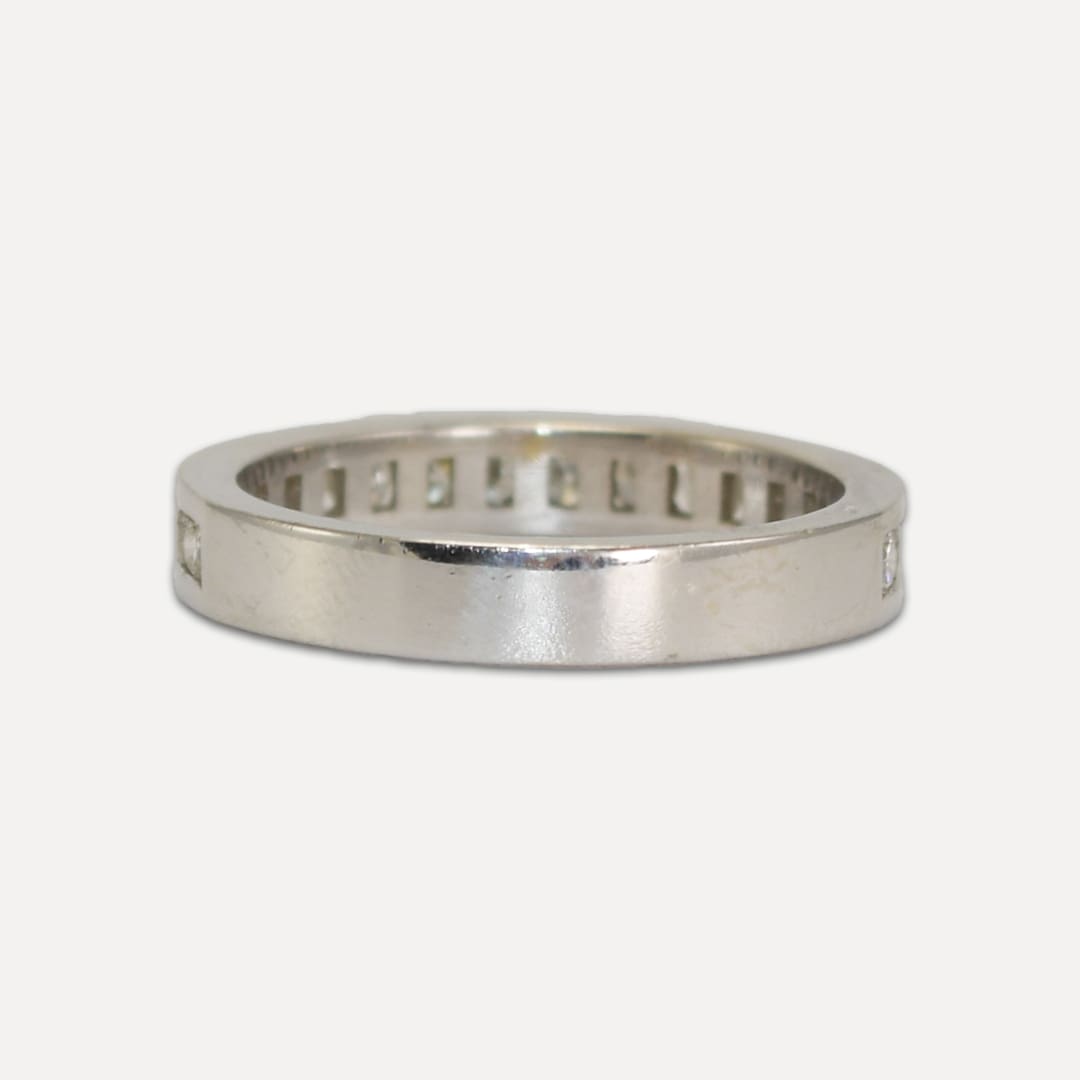 18K White Gold Diamond Band 0.50ct - Image 3