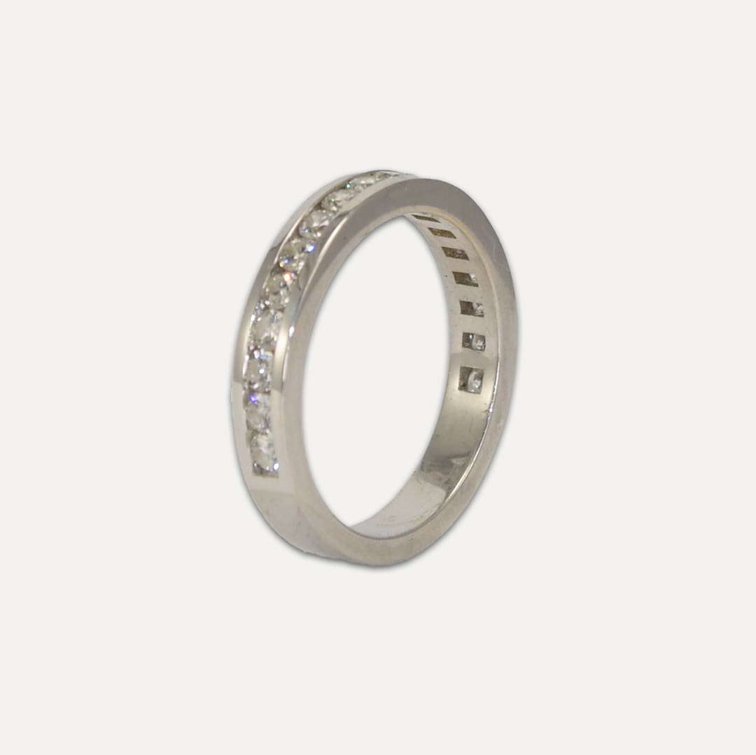 18K White Gold Diamond Band 0.50ct - Image 5