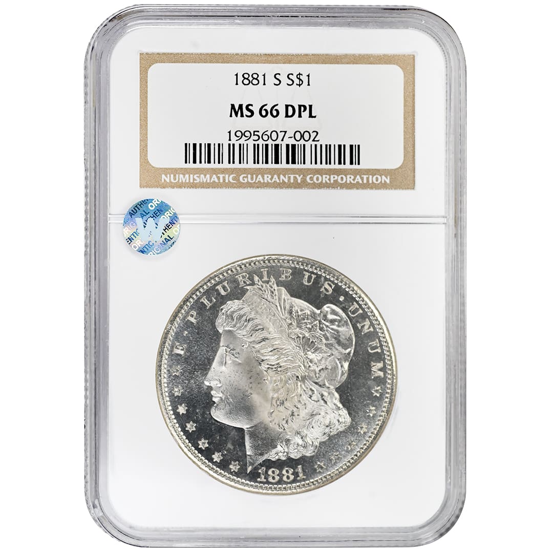 1881-S $1 Morgan Dollar Rare Coin NGC MS66DPL