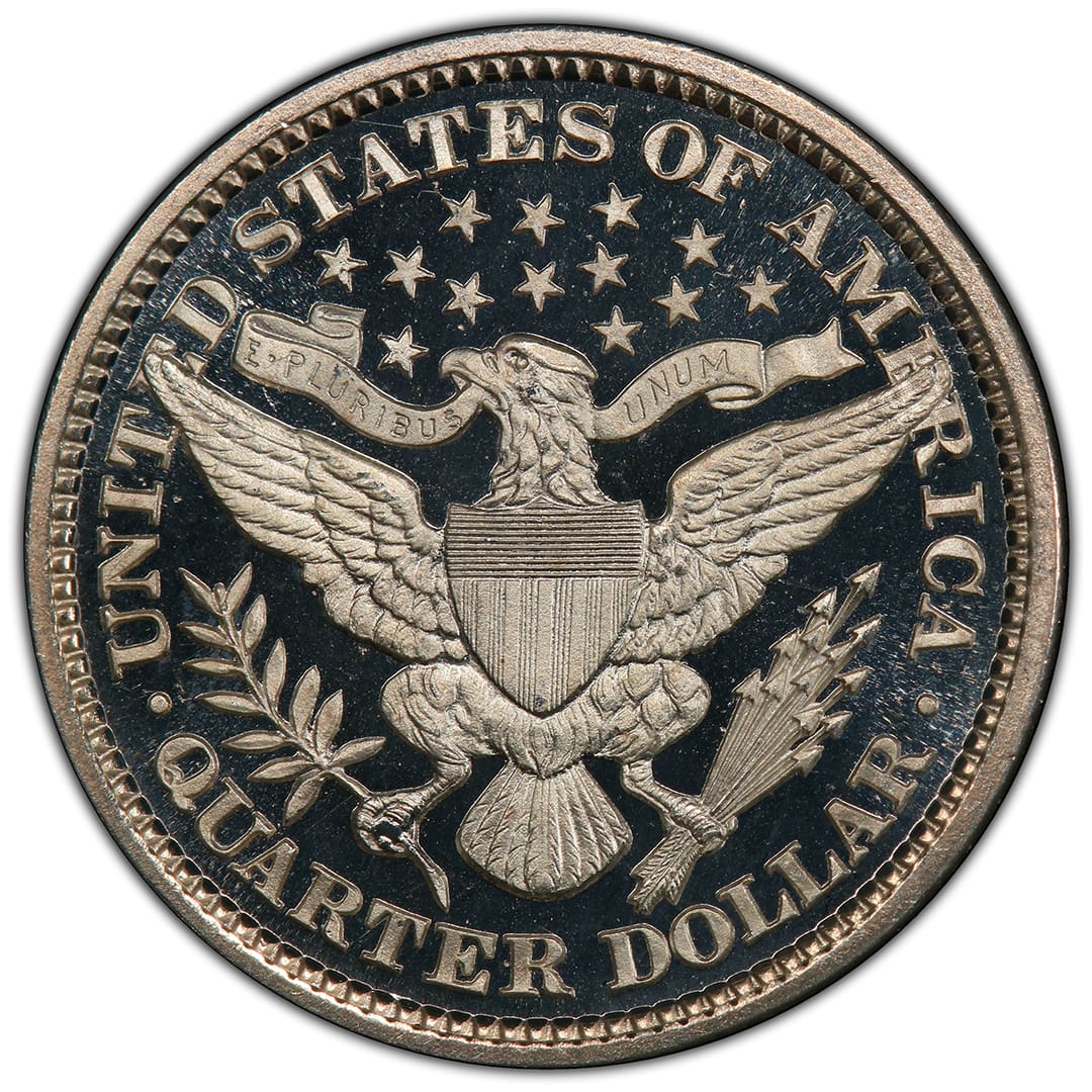 1898 25C Barber Quarter PCGS PR67+DCAM - Tangible Investments