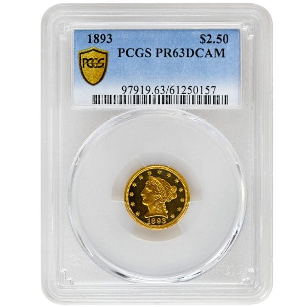1893 $2.50 Liberty Head, PCGS PR63DCAM