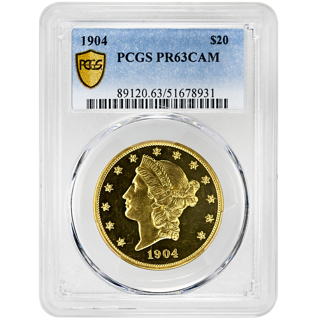 1904 $20 Liberty Head PCGS PR63CAM