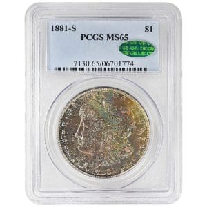 1881-S $1 Morgan Dollar, PCGS CAC MS65