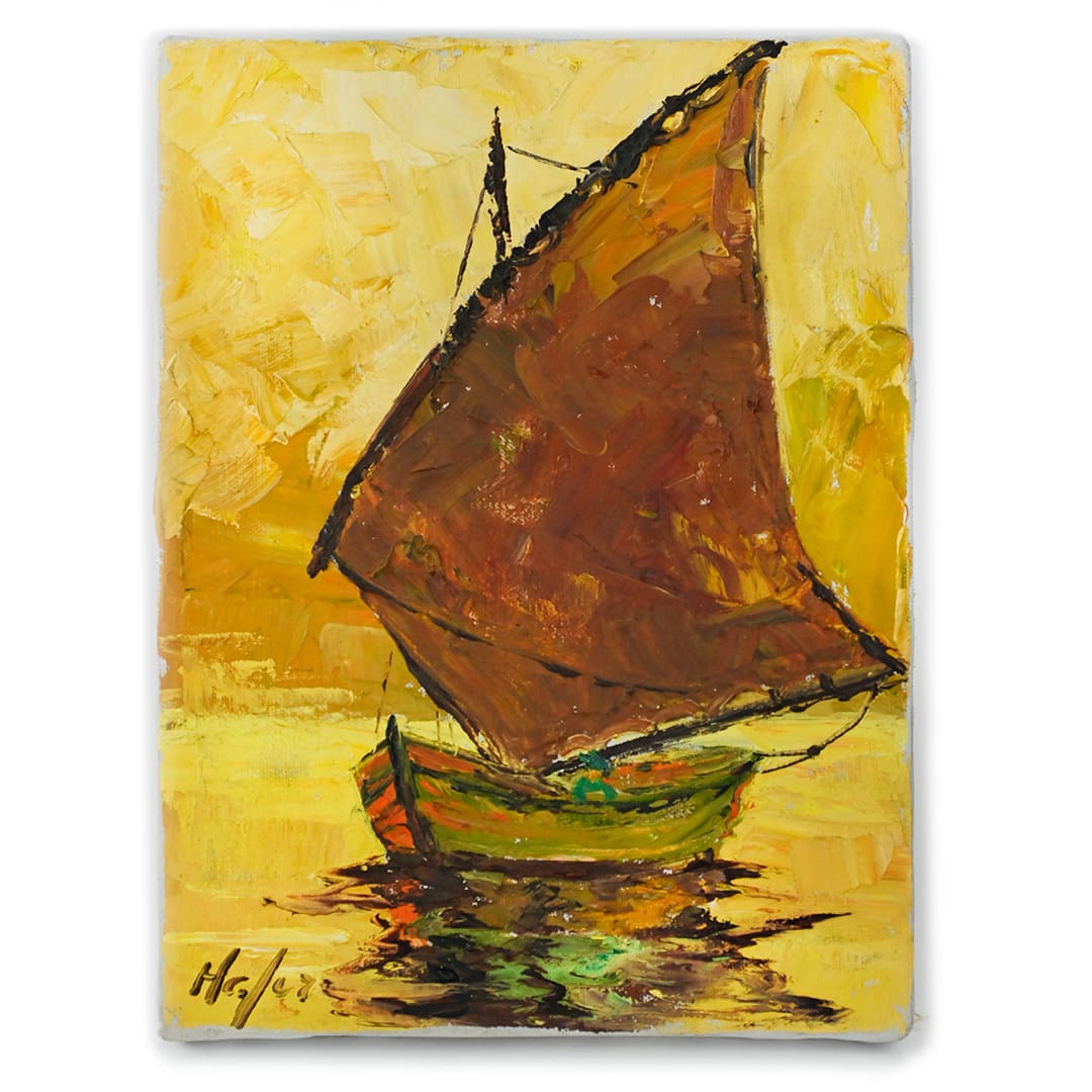 Sail Coat painting by Helen Hafer california artist