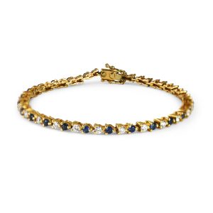 Diamond and Sapphire Tennis Bracelet