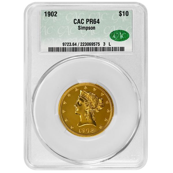 1902 $10 Liberty Head CACG PR64