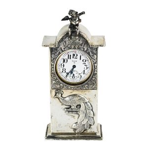 Sterling Silver Watch Display Case with Elgin 1948 Pocket Watch