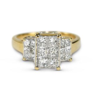 Diamond Cluster Ring