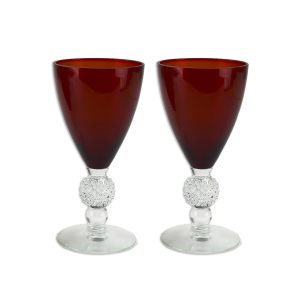 Morgantown Golf Ball Ruby Water Goblet