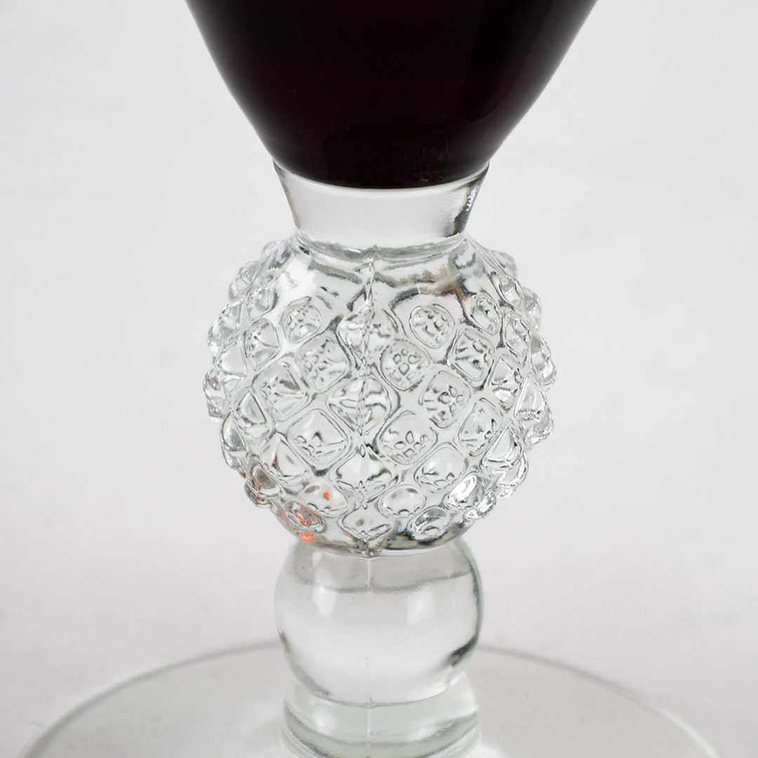 Set of 2 Morgantown Golf Ball Ruby Water Goblet 6 3/4" - Image 3