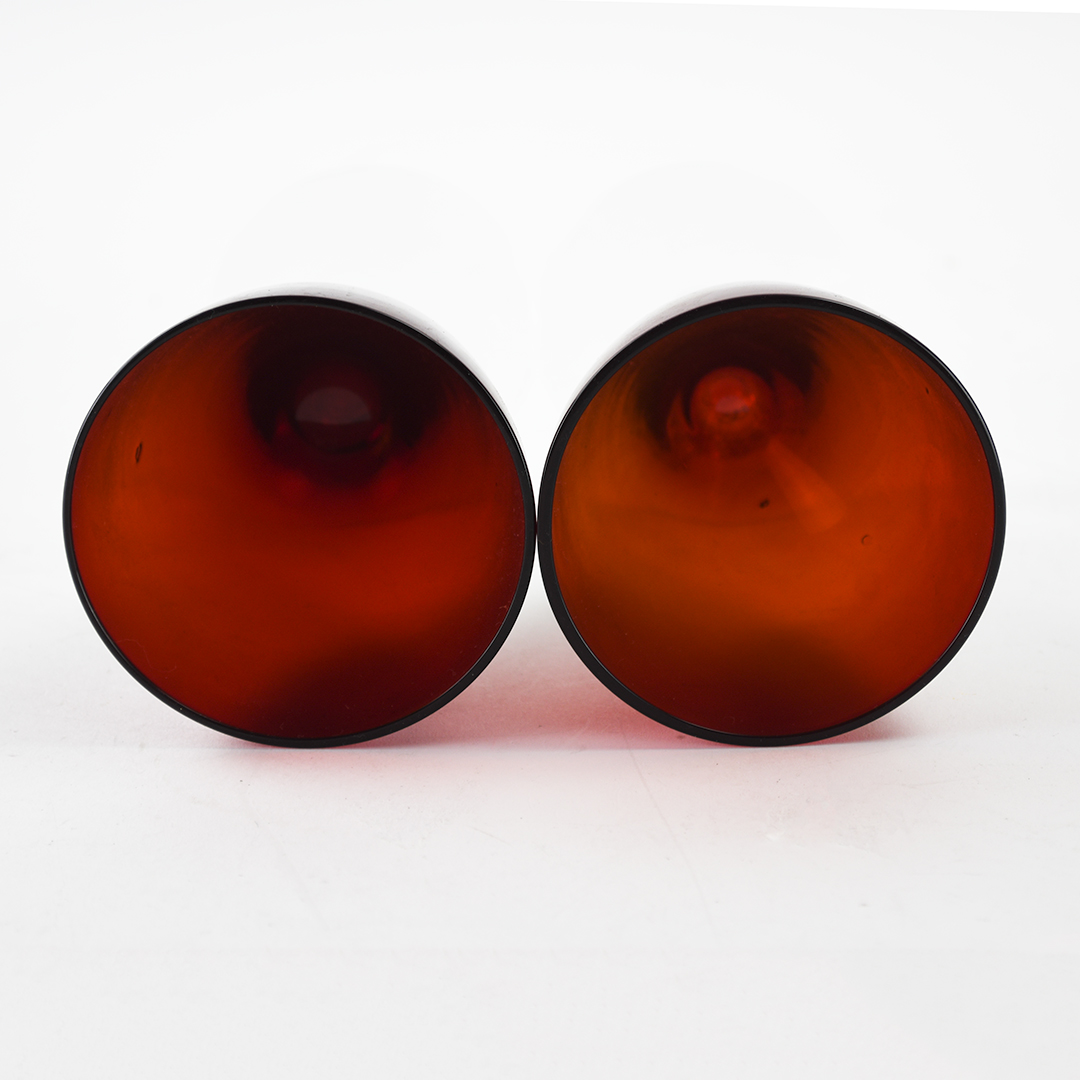 Set of 2 Morgantown Golf Ball Ruby Water Goblet 6 3/4" - Image 4