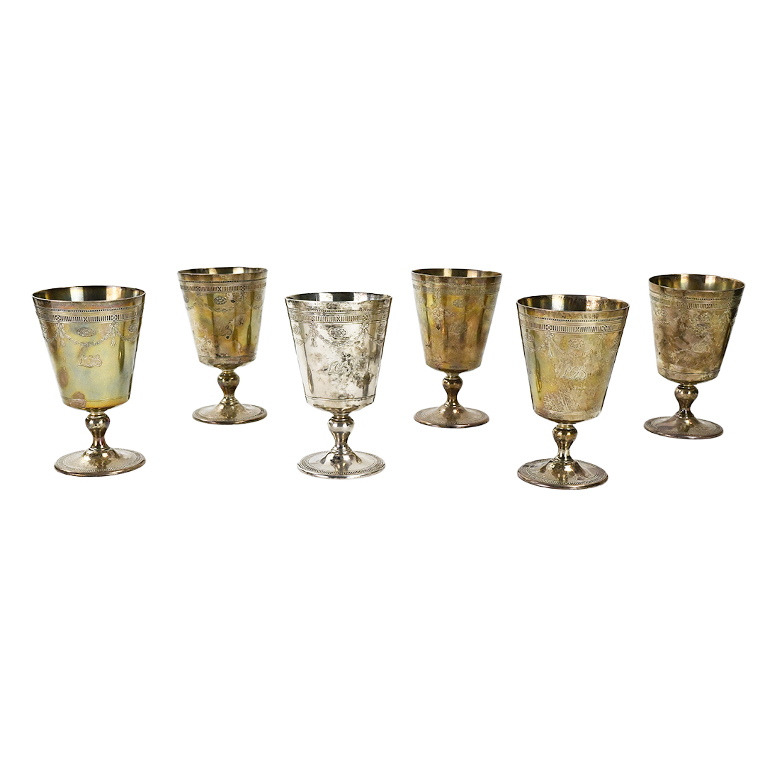 Tiffany & Co. Sterling Silver Six Cup Set