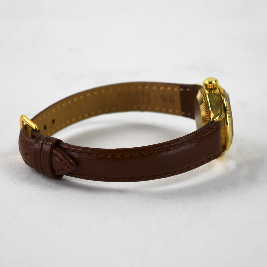 18K Yellow Gold Croton Diamond Dial Watch 26mm - Image 3
