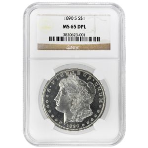 1890-S $1 Morgan Dollar Rare Coin NGC MS65DPL 