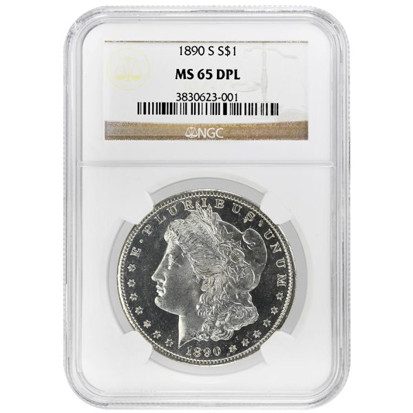 1890-S $1 Morgan Dollar NGC MS65DPL