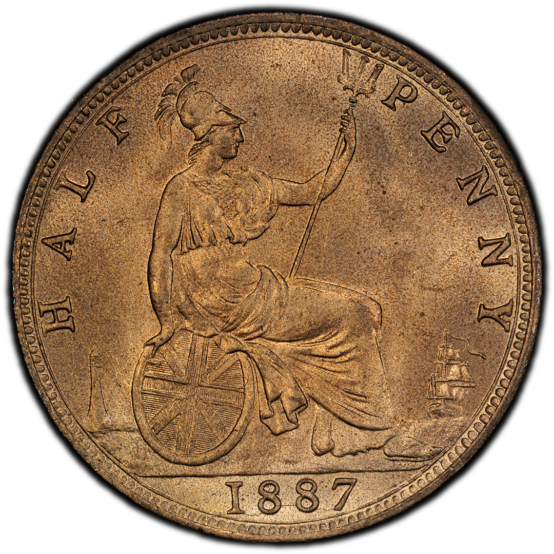 1887 1/2D Victoria, PCGS MS64RD - Image 3