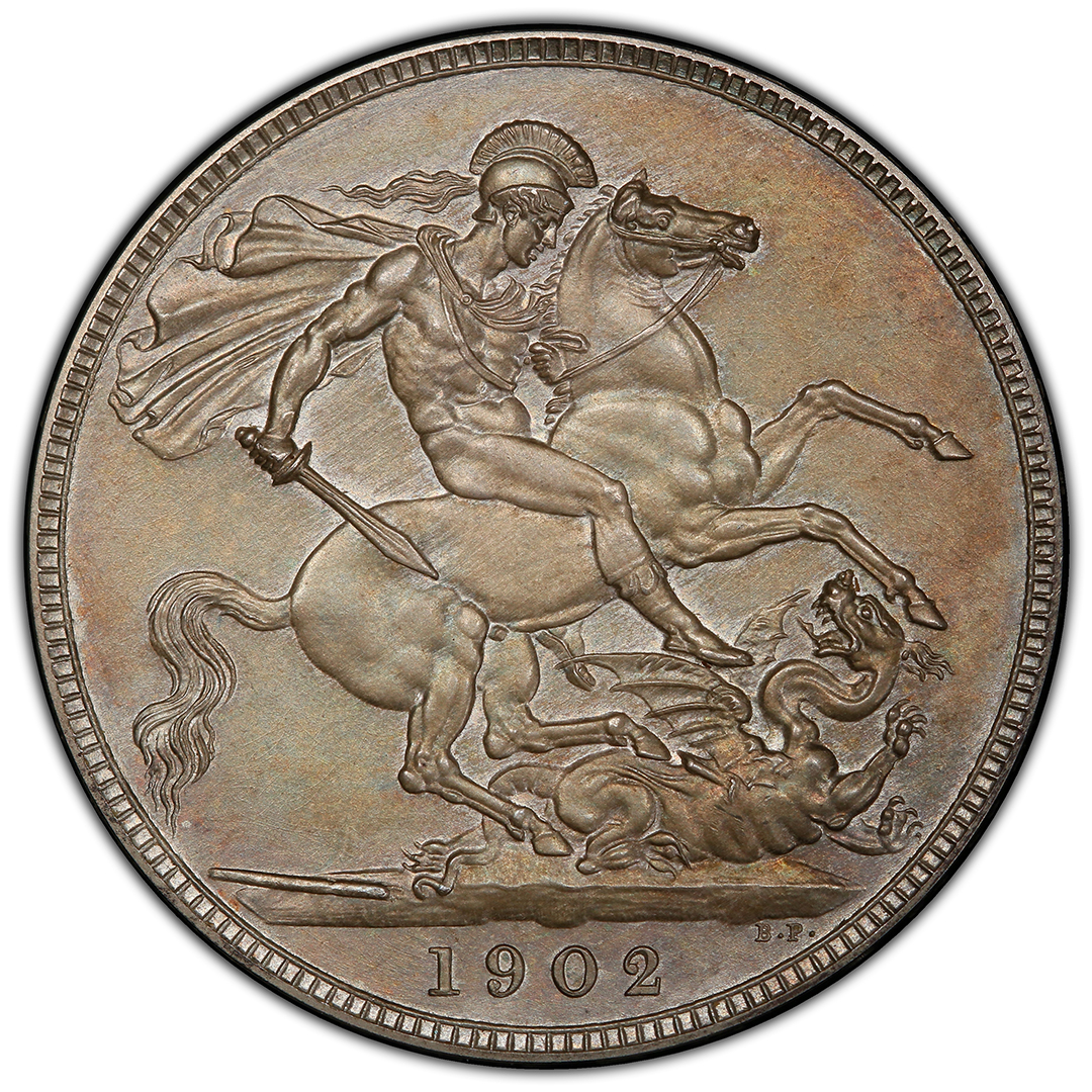 1902 Crown Matte Crown PCGS PR64, Edward VII - Image 3
