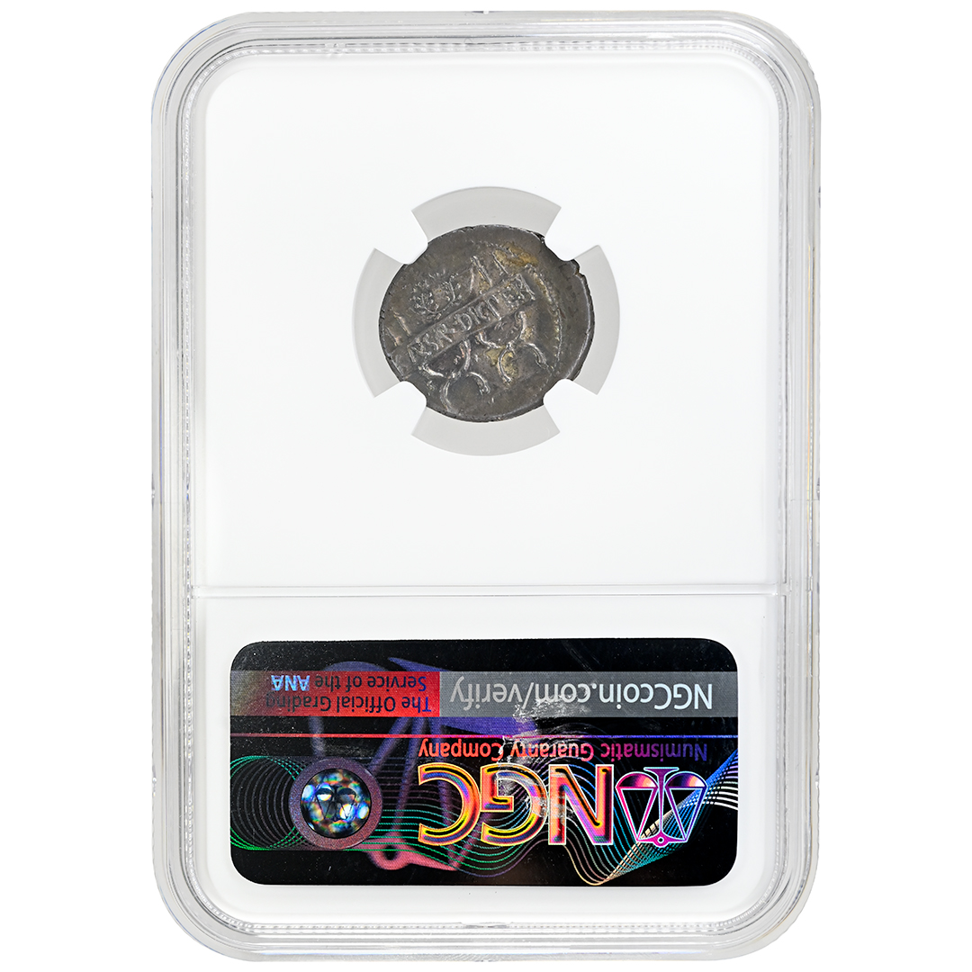 ROMAN IMPERATORIAL Octavian Augustus AR Denarius NGC Ch VF