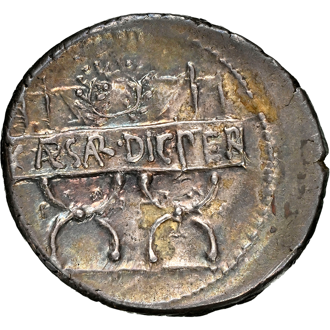 ROMAN IMPERATORIAL Octavian Augustus AR Denarius NGC Ch VF