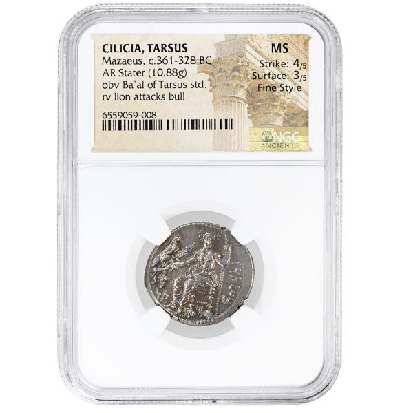 Cilicia Tarsus AR Stater, Mazaeus, c. 361–328 BC, NGC MS