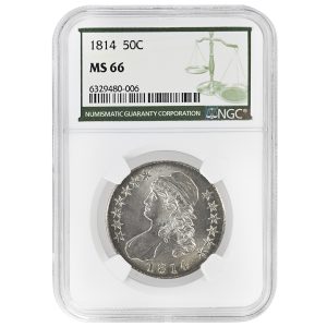 1814 50C Capped Bust Half Dollar Rare Coin NGC MS66