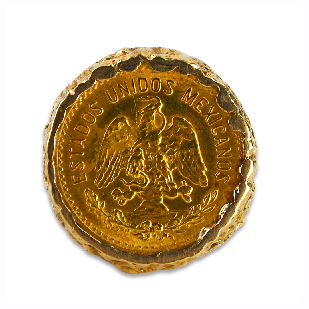 Mexico Gold 5 Peso Ring
