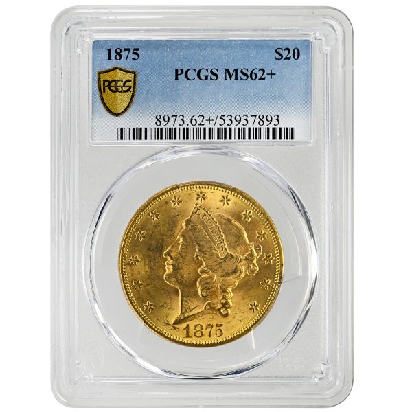 1875 $20 Liberty Head PCGS MS62