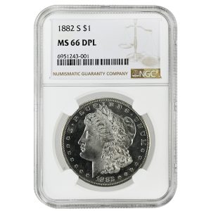 1882-S $1 Morgan Dollar Rare Coin NGC MS66DPL 