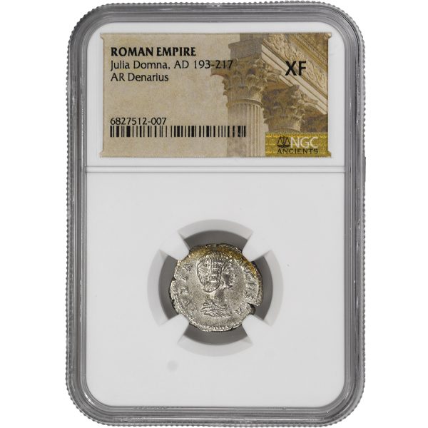 Julia Domna, AD 193-217 ROMAN EMPIRE AR Denarius NGC XF