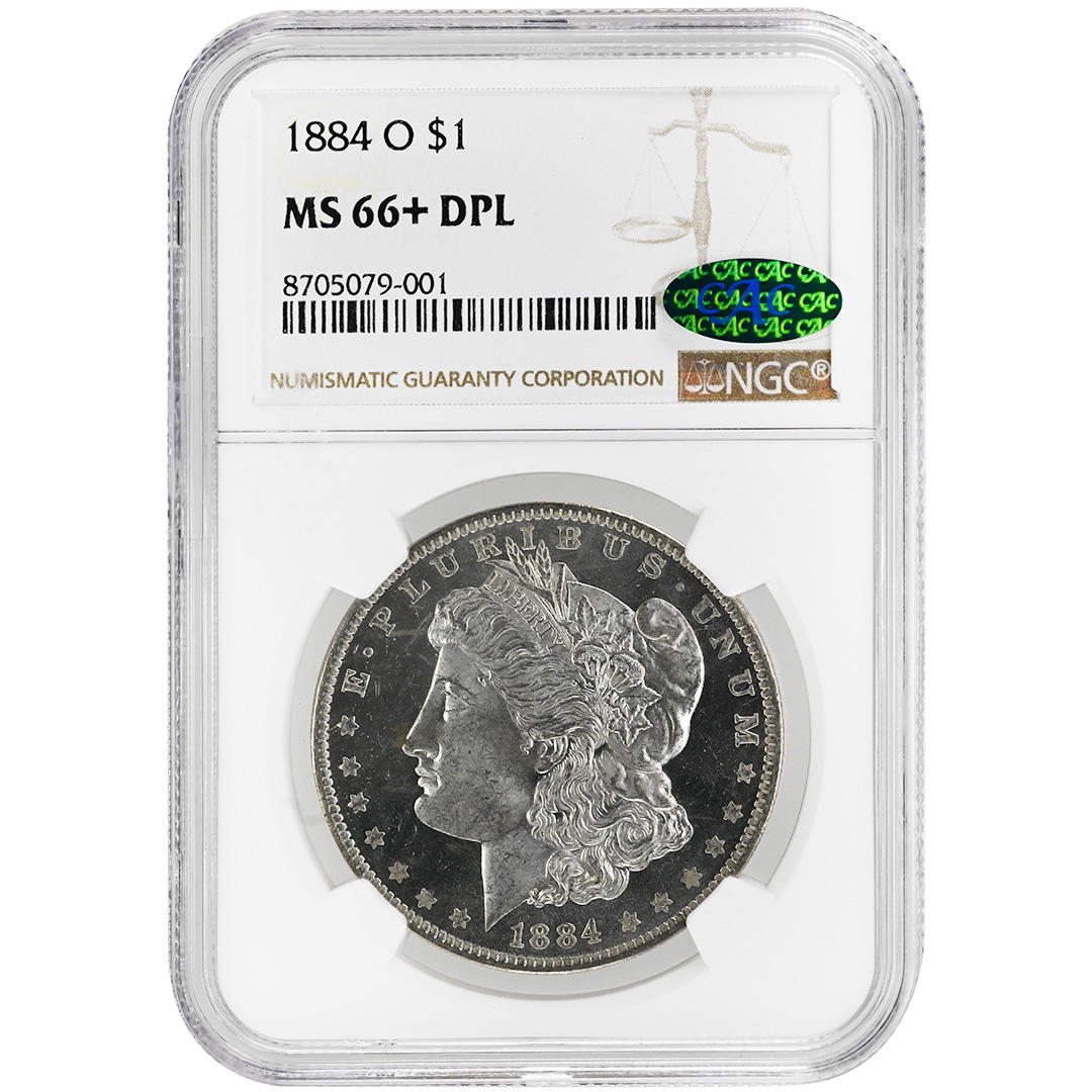 1884-O $1 Morgan Dollar NGC MS66+ DPL CAC - Tangible Investments