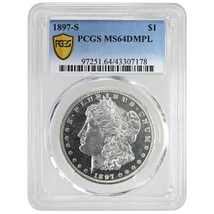 1897-S $1 Morgan Dollar Rare Coin PCGS MS64DMPL