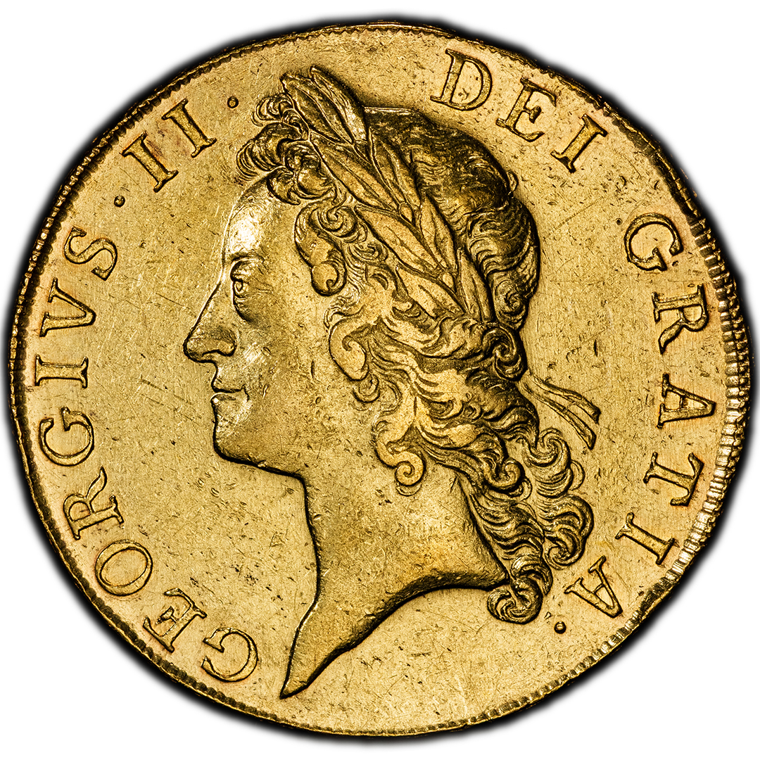 1741 5 GuineasĀ George II PCGS AU53