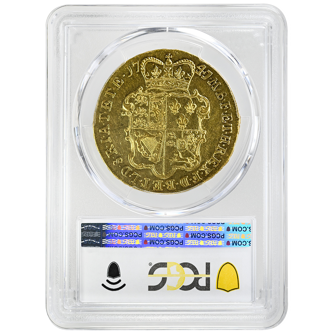 1741 5 GuineasĀ George II PCGS AU53