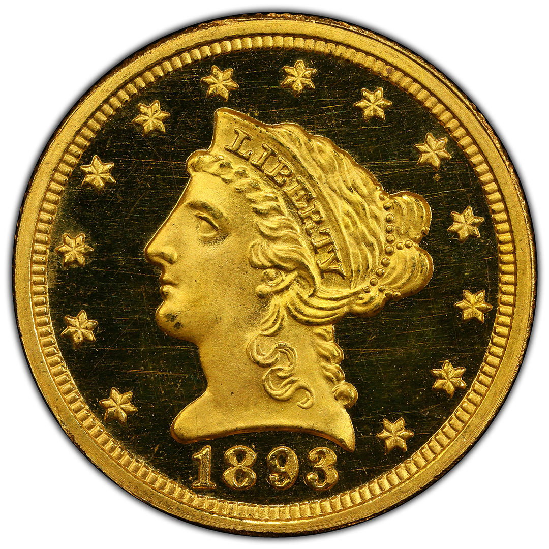 1893 $2.50 Liberty Head Rare Coin PCGS PR63+DCAM CAC
