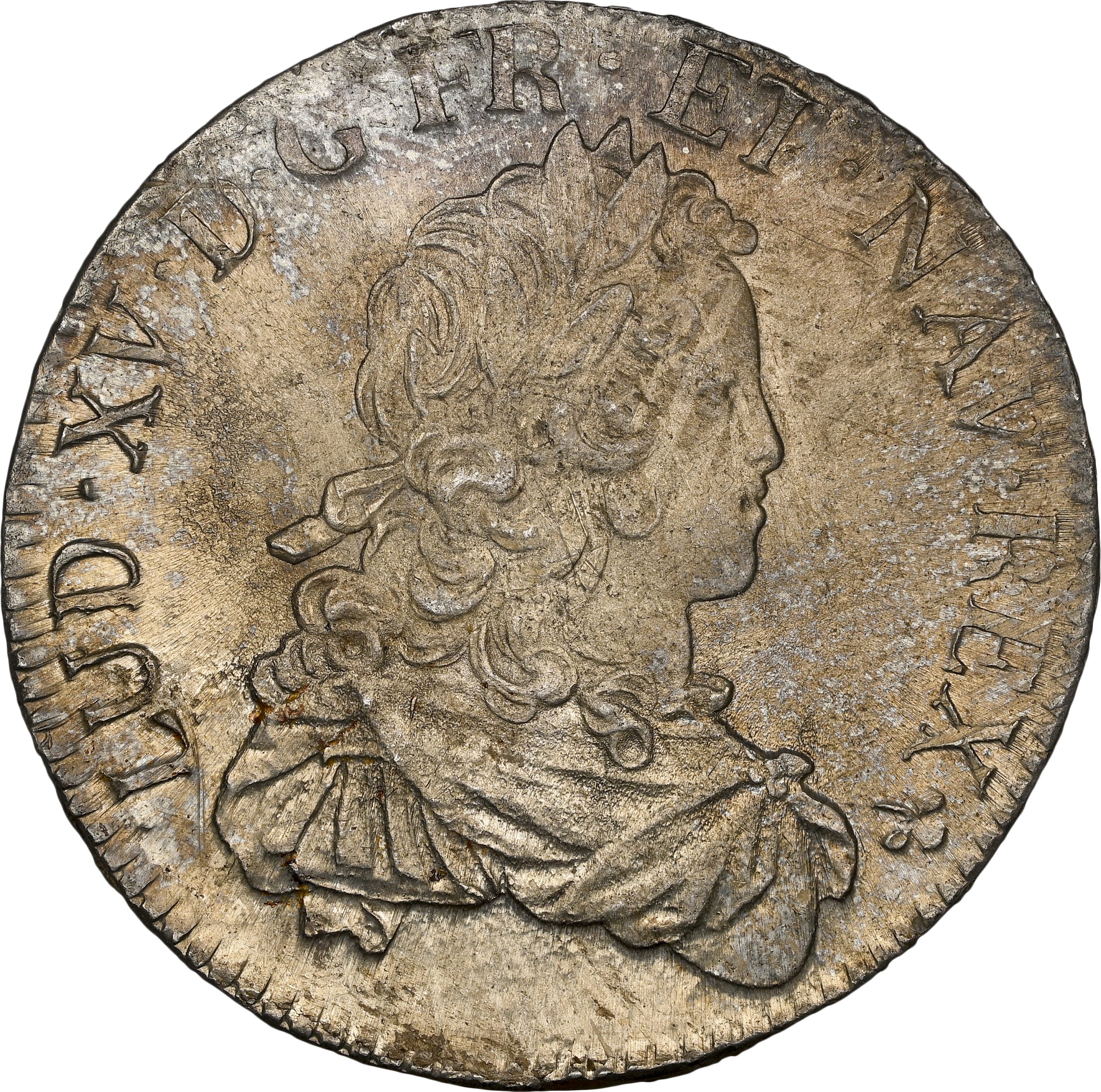 1724-A Écu de France KM-4 NGC MS64 Juvenile Bust Right Silver Crown